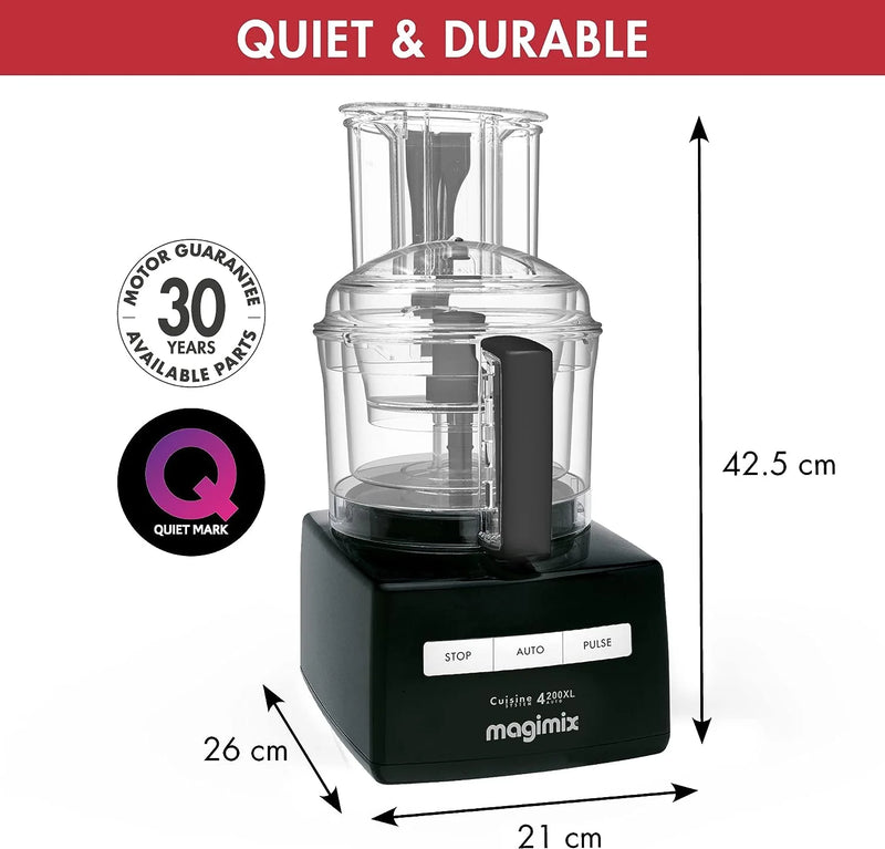 Magimix 18473 4200XL Food Processor, Black [11 accessories]