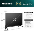 Hisense 32E4NTUK 32'' HD Ready Smart LED TV