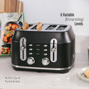 Rangemaster RMCL4S304BK 4-slice Toaster Black