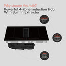 Cookology CIBRVEN800T 80cm Induction Extractor Hob