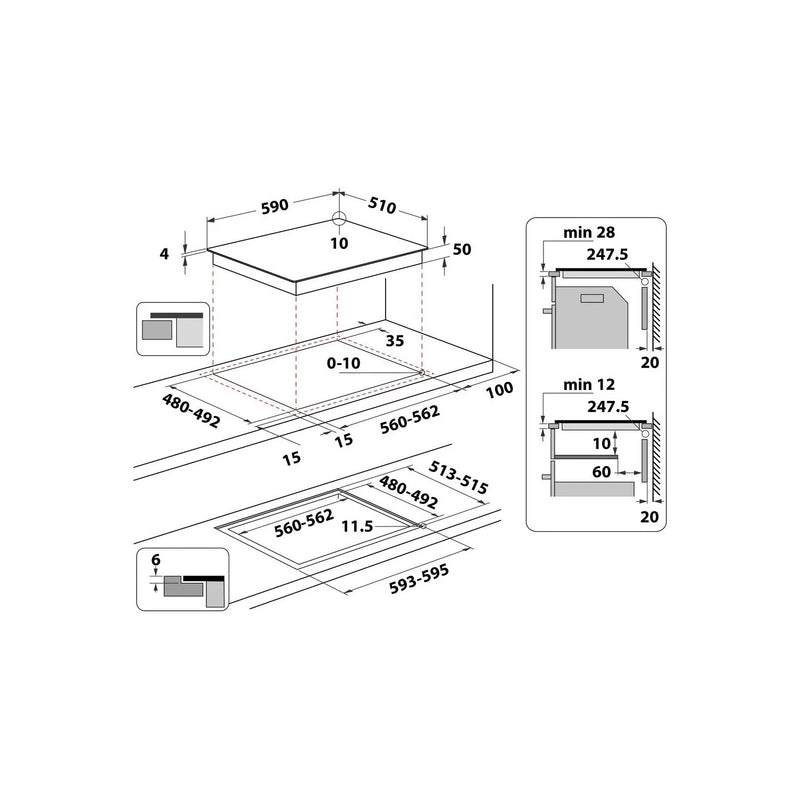 Indesit IS83Q60NE 60cm Induction Hob - Black*contact store for price*