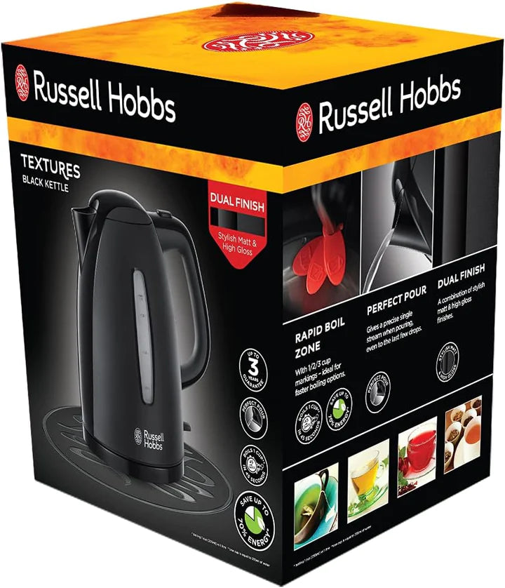 Russell Hobbs 21272 Textures Black plastic kettle