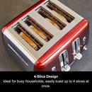 Morphy Richards 242048 Accents 4-slice toaster - Red/Stainless Steel