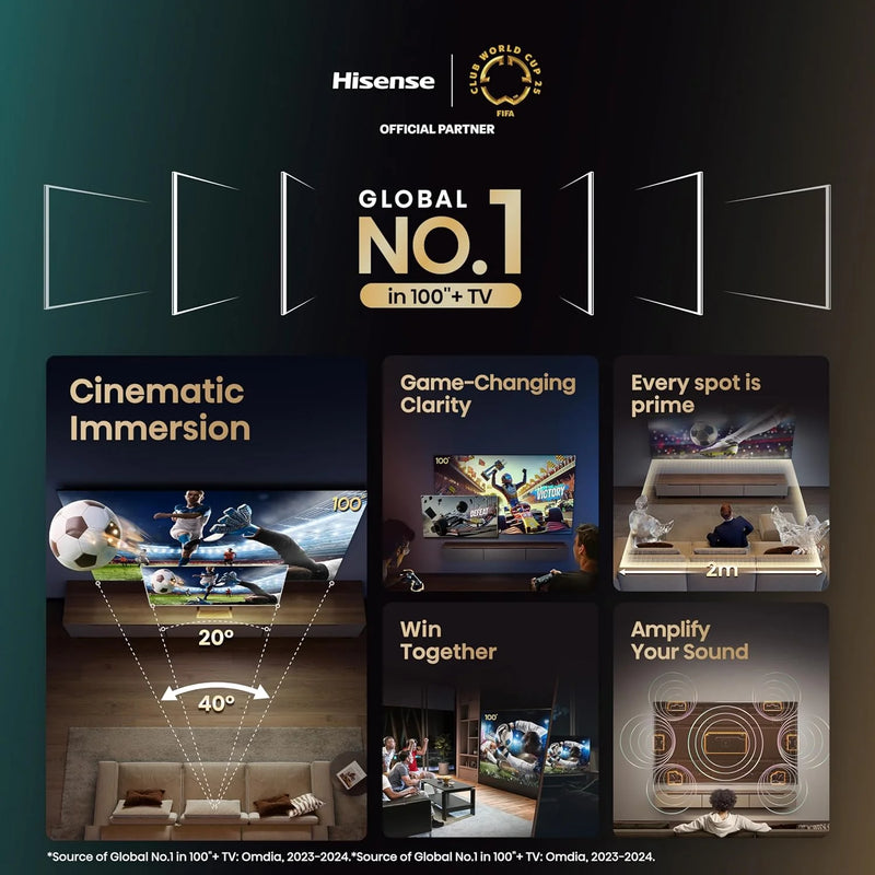 Hisense 100E77NQTUK PRO 100'' QLED HDR UHD 4K Smart TV*contact store for price*