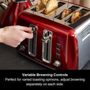 Morphy Richards 242048 Accents 4-slice toaster - Red/Stainless Steel