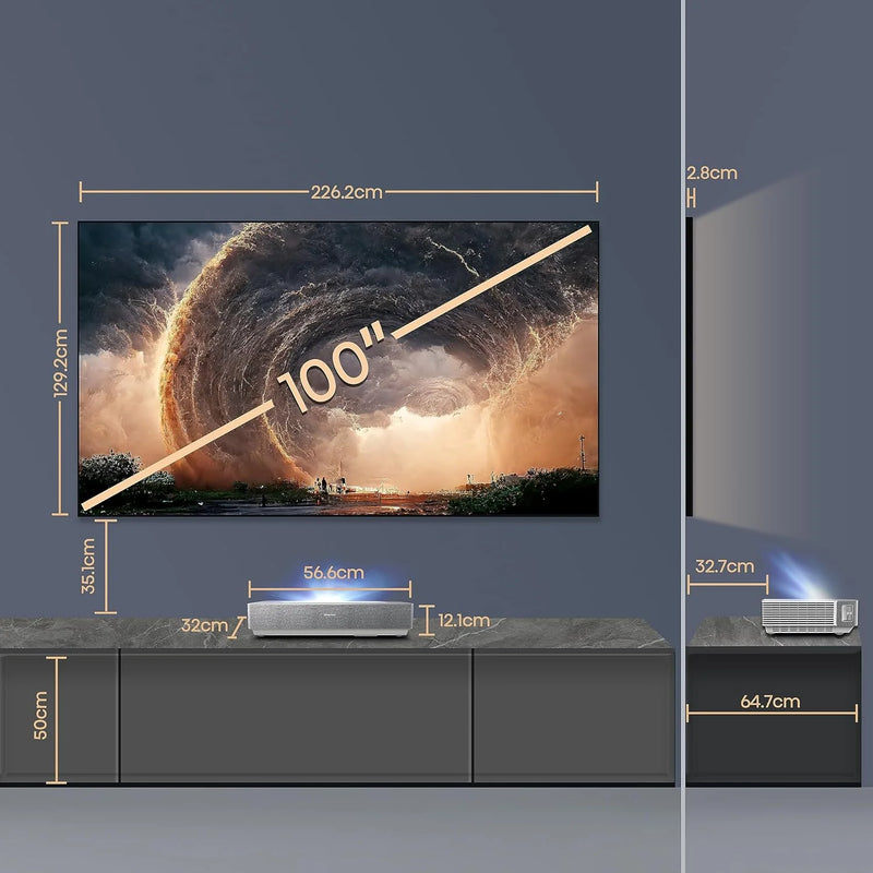 Hisense 100L5HTUKD 100'' 4K Ultra HD HDR Laser TV with Included screen*contact store for price*