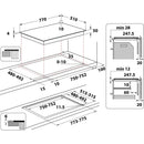Indesit IB 21B77 NE - 77cm Induction Hob - 4 zones