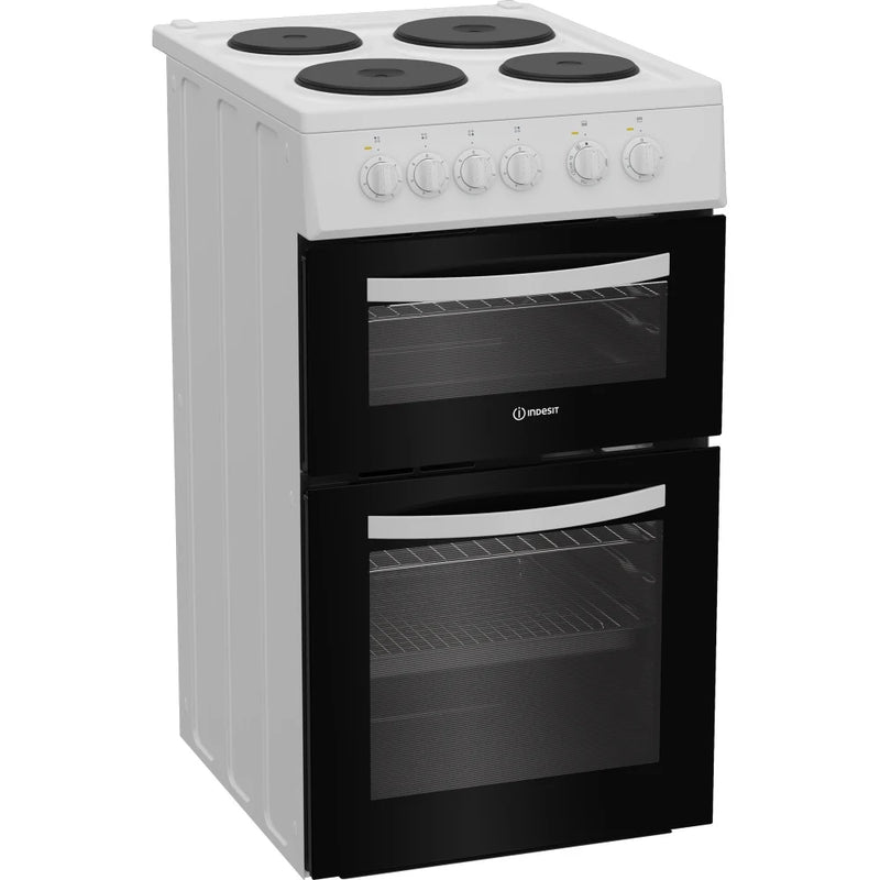 Indesit ITE5EMW 50cm solid plate electric cooker - white*contact store for price*