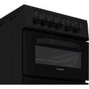 Hotpoint HTE5VCB 50cm Double Oven Electric Cooker With Ceramic Hob - Black*contact store for price*