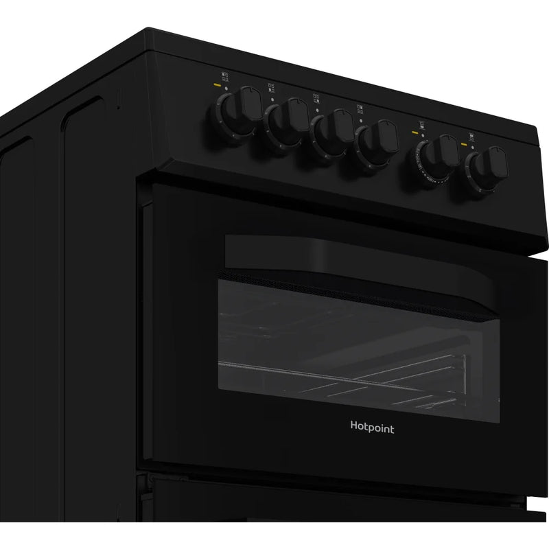 Hotpoint HTE5VCB 50cm Double Oven Electric Cooker With Ceramic Hob - Black*contact store for price*