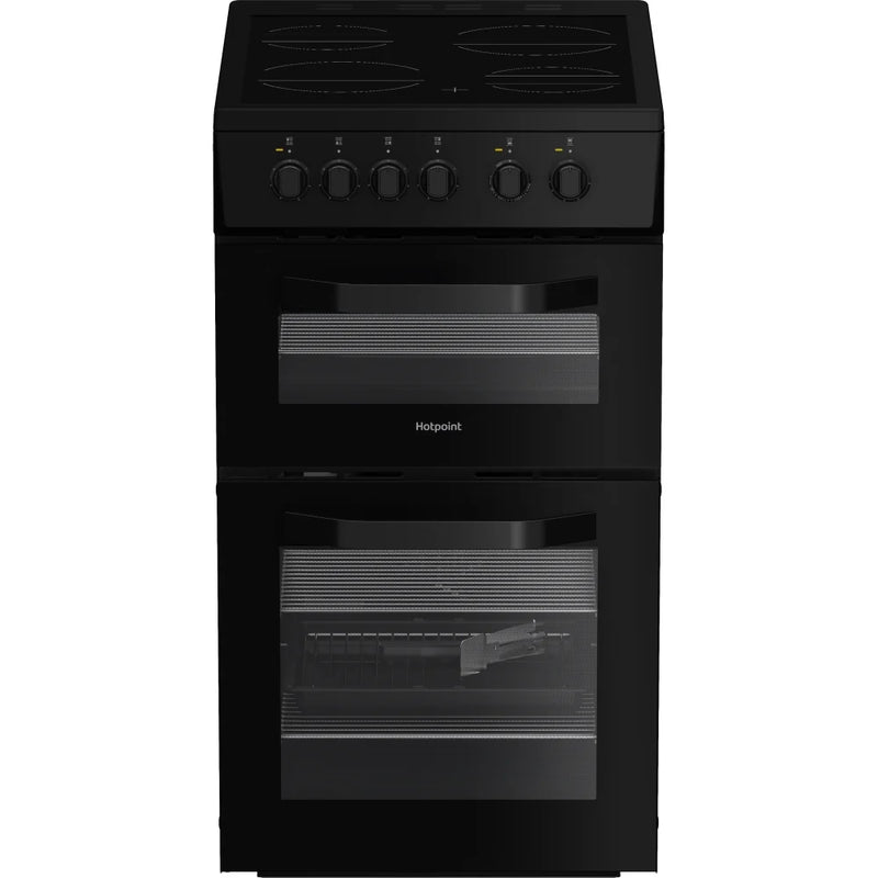 Hotpoint HTE5VCB 50cm Double Oven Electric Cooker With Ceramic Hob - Black*contact store for price*