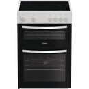 Indesit ITE6VMW 60cm Twin cavity ceramic cooker - White