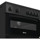 Indesit ITE6VMB 60cm Twin cavity ceramic cooker - Black