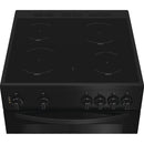 Indesit ITE6VMB 60cm Twin cavity ceramic cooker - Black