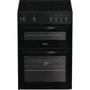 Indesit ITE6VMB 60cm Twin cavity ceramic cooker - Black