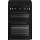 Hotpoint HDE6VDB1 60cm Double oven ceramic cooker - Black