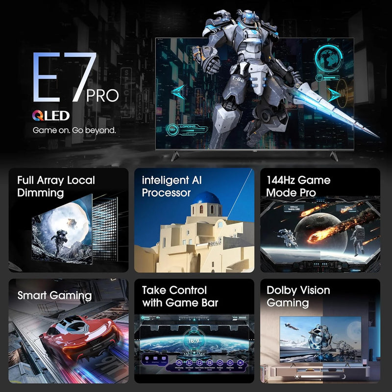 Hisense 100E77NQTUK PRO 100'' QLED HDR UHD 4K Smart TV*contact store for price*