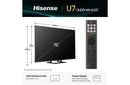 Hisense 75U7QTUK 75" Mini-LED ULED 4K Smart TV