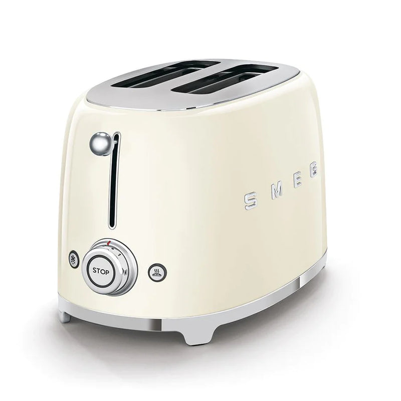 Smeg TSF01CRUK 50's Retro Style Toaster In Cream