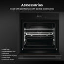 Hisense BAS6PH8BUKWF Hi8 Blackline Built-In Smart Steam Electric Single Oven - Black