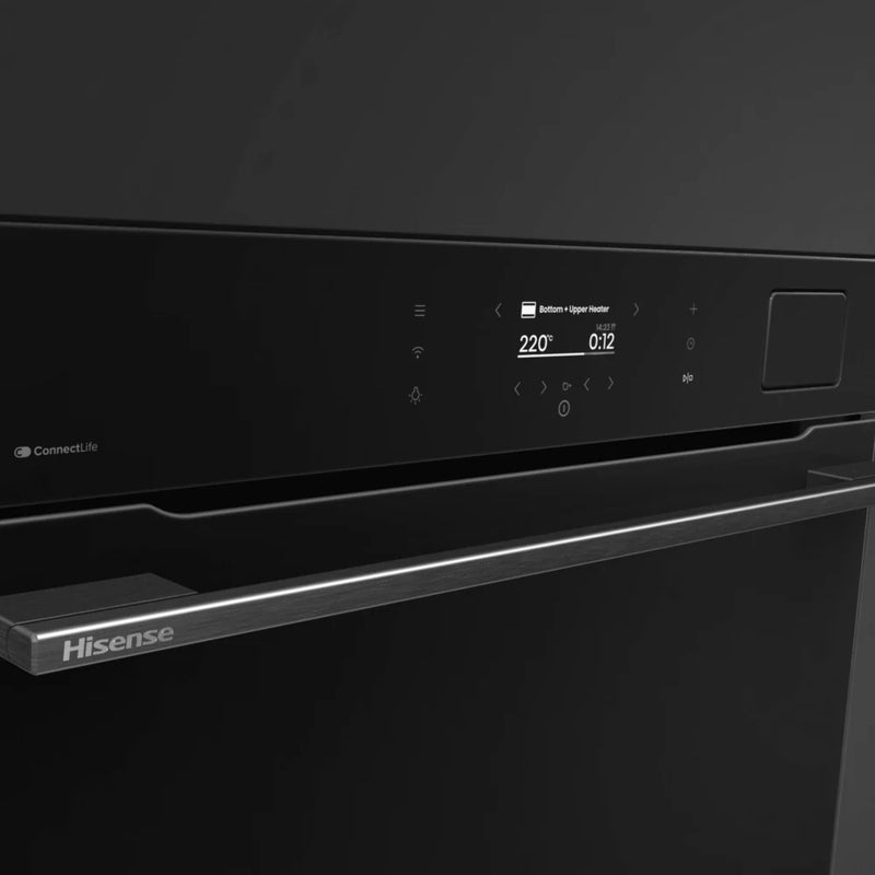 Hisense BAS6PH8BUKWF Hi8 Blackline Built-In Smart Steam Electric Single Oven - Black