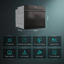 Hisense BAS6PH8BUKWF Hi8 Blackline Built-In Smart Steam Electric Single Oven - Black