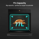 Hisense BAS6PH8BUKWF Hi8 Blackline Built-In Smart Steam Electric Single Oven - Black