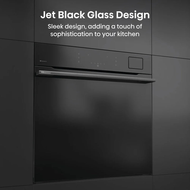 Hisense BAS6PH8BUKWF Hi8 Blackline Built-In Smart Steam Electric Single Oven - Black