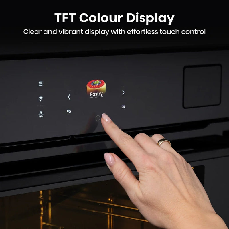 Hisense BAS6PH8BUKWF Hi8 Blackline Built-In Smart Steam Electric Single Oven - Black