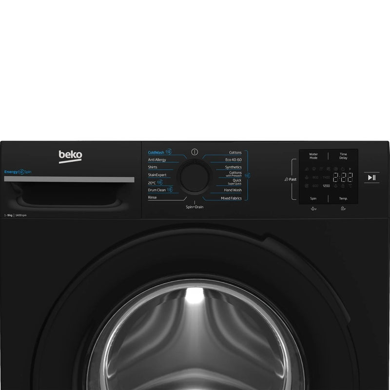 Beko BM3WT3941B 9kg EnergySpin 1400rpm Washing Machine - Black