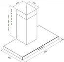 Airforce F205-60 Esto Bari 60cm Black/Steel T-bar Cooker Hood