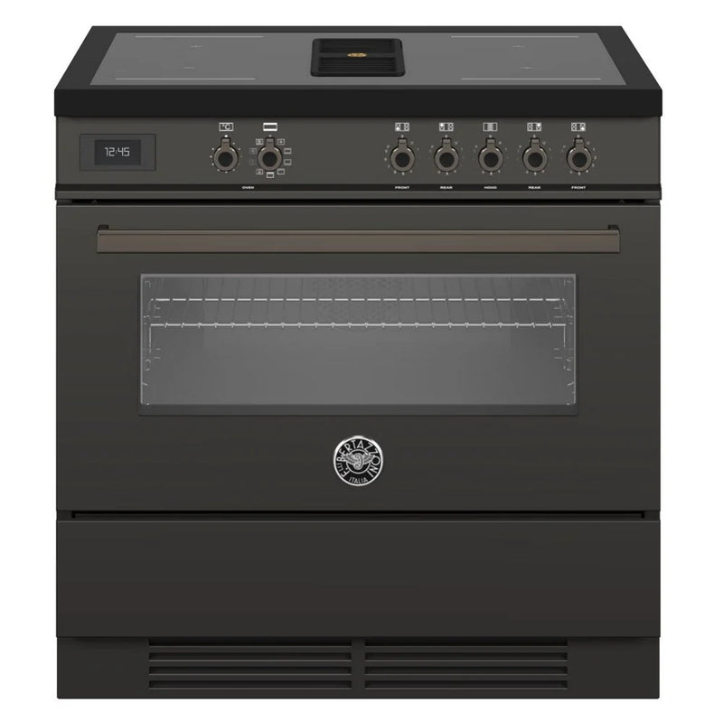 Bertazzoni PROCH94I1ECAT 90cm Professional Air-Tec Induction Range Cooker With Integrated Extraction – CARBONIO*contact store for price*