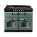 Rangemaster CLDLB110DFPMGR/CM1 14877 Classic Deluxe 110cm Dual Fuel Range Cooker - Mineral Green/Chrome*contact store for price*