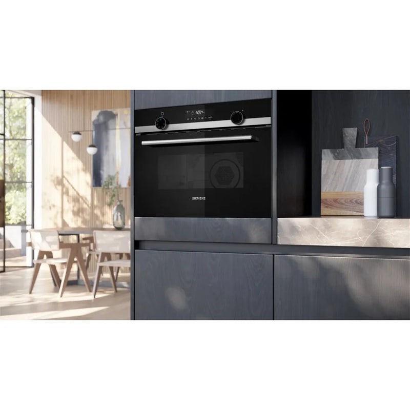 Siemens CM585AGS1B iQ500 Built-in combi microwave with Hot Air - Stainless steel*contact store for price*