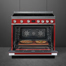 Smeg CPF9IPR Portofino 90cm Induction Range Cooker - Red