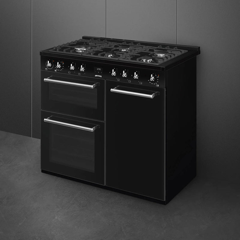 Smeg CX103GMBL 100cm Concert Dual Fuel Range Cooker - Black*contact store for price*