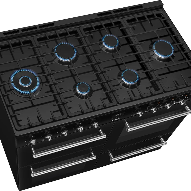 Smeg CX113GMBL 110cm Concert Dual Fuel Range Cooker - Black*contact store for price*