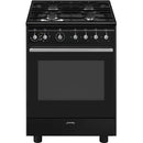 Smeg CX61GMBL 60cm Concert Dual Fuel Cooker - Black