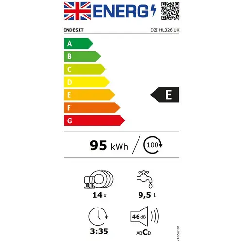 Indesit D2IHL326 14-Place Settings Integrated Dishwasher*contact store for price*