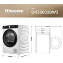 Hisense DH3S802BW3 3S Series 8kg Heat Pump Tumble Dryer  *Contact store for pricing*