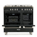 De'Longhi DVTR906DFBL 90cm Vintage Twin Cavity Dual Fuel Range Cooker - Black*contact store for price*