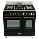 De'Longhi DVTR906DFBL 90cm Vintage Twin Cavity Dual Fuel Range Cooker - Black*contact store for price*