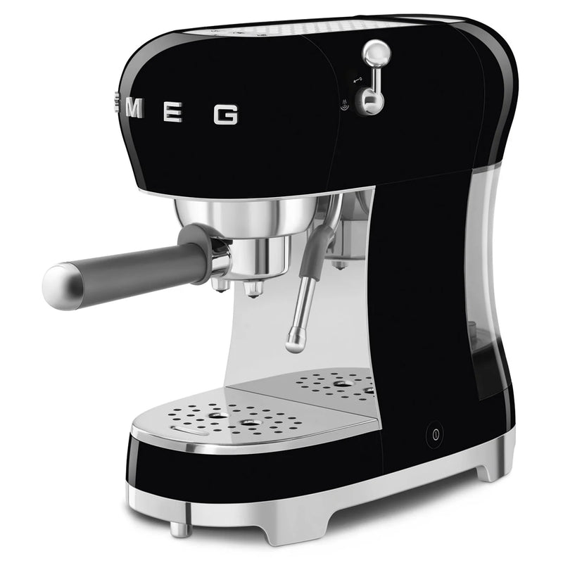 Smeg ECF02BLUK 50's style Espresso Coffee Machine With Stand Wand