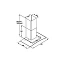 CDA ECP82SS 80cm Curved Glass Chimney Hood - Stainless Steel