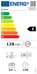 Electrolux EDHI618WD 8kg 600 GentleCare® Heat Pump Condenser Tumble Dryer