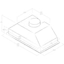 Elica ERAGRA80 72cm Built-In Canopy Hood