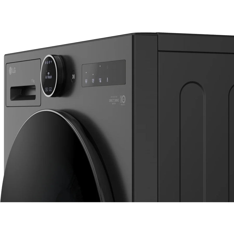 LG F4X7011TBB 11kg 1400rpm AI DD™ Washing Machine - Black [Free 5-year parts & labour warranty]