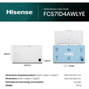 Hisense FC571D4AWLYE 440 litre chest freezer