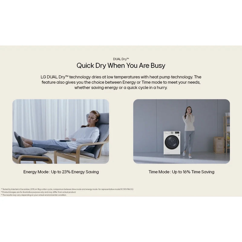 LG FDV309GN 9kg Dual Inverter Heat Pump Tumble Dryer - Slate Grey*contact store for price*