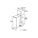 CDA FW582/2 120cm In-column Integrated freezer [sliding hinge]